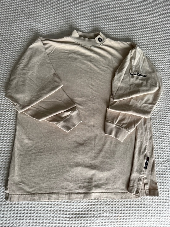 TaylorMade Other - Vintage 90s TaylorMade Cream Mock Neck Long Sleeve Golf Top rare logo